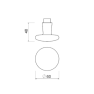 AMI knopkruk rond (draaibaar) 160/50 - deurdikte 37 t/m 41 mm