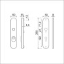 AMI veiligheidsbeslag knop/kruk PC 85 LS met kerntrekbeveiliging (afgerond) - SKG*** 