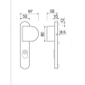 AMI veiligheidsbeslag duwer los buitenschild PC 85 RS met kerntrekbeveiliging (afgerond) - SKG*** AMI veiligheidsbeslag duwer los buitenschild PC 85 RS met kerntrekbeveiliging (afgerond) - SKG***