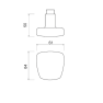 AMI knopkruk rond (draaibaar) 165/75 - deurdikte 37 t/m 41 mm