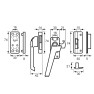 AXA veiligheids raamsluiting met haakschoot 3318 links (opbouw) - SKG*