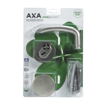 AXA rozetbeslag knop/kruk met kerntrekbeveiliging (afgerond) - SKG***