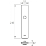 AXA Curve buitenschild blind zonder cilindergat - SKG***
