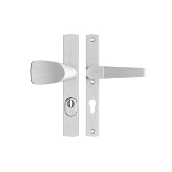 AXA Premium smalschildbeslag Wing-knop draaibaar/kruk (Arrow) PC 92 met kerntrekbeveiliging - SKG***