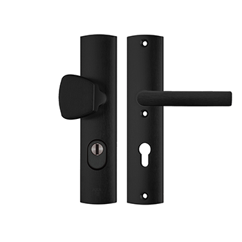  AXA Curve veiligheidsbeslag S-knop/kruk (Blok) zwart met kerntrekbeveiliging PC72 F8 RS  - SKG***