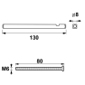 AXA Curve krukstift en bouten t.b.v. kruk/kruk - deurdikte 60 t/m 75 mm