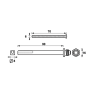 AXA Curve/Oval/Edge wisselstift en bouten t.b.v. duwer/kruk of knop/kruk - deurdikte 38 t/m 54 mm - zwart AXA Curve/Oval/Edge wisselstift en bouten t.b.v. duwer/kruk of knop/kruk - deurdikte 38 t/m 54 mm - zwart