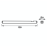 AXA Curve krukstift t.b.v. kruk/kruk - deurdikte t/m 75 mm