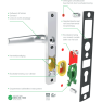 AXA Premium smalschildbeslag Wing-knop draaibaar/kruk (Arrow) PC 92 met kerntrekbeveiliging - SKG***