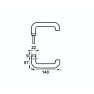 AXA Oval Plus veiligheidsbeslag kruk/kruk F1 PC72 met kerntrekbeveiliging (afgerond) - SKG***