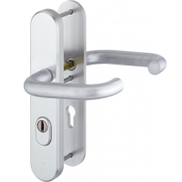 AXA Oval Plus veiligheidsbeslag kruk/kruk F1 PC55 met kerntrekbeveiliging (afgerond) - SKG***