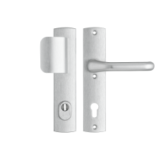 AXA Premium veiligheidsbeslag D-duwer/kruk (Flow) met kerntrekbeveiliging PC72 F1 RS - SKG*** AXA Premium veiligheidsbeslag D-duwer/kruk (Flow) met kerntrekbeveiliging PC72 F1 RS - SKG***