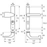 AXA Premium smalschildbeslag Wing-knop draaibaar/Flow PC 92 met kerntrekbeveiliging - SKG***