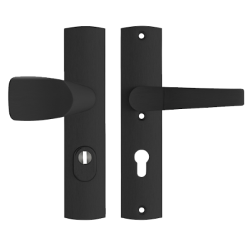 AXA Premium veiligheidsbeslag Wing-knop/kruk zwart met kerntrekbeveiliging PC55 F8 RS - SKG*** 