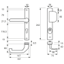 AXA Premium smalschildbeslag D-duwer/kruk (Flow) met kerntrekbeveiliging PC92 F1 LS - SKG*** 