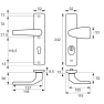 AXA Premium veiligheidsbeslag Wing-knop/kruk zwart met kerntrekbeveiliging PC55 F8 LS - SKG*** AXA Premium veiligheidsbeslag Wing-knop/kruk zwart met kerntrekbeveiliging PC55 F8 LS - SKG***