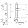 AXA Premium smalschildbeslag D-duwer/kruk (Arrow) met kerntrekbeveiliging PC72 F1 RS - SKG*** 