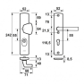  AXA Curve veiligheidsbeslag S-knop/kruk (Blok) zwart met kerntrekbeveiliging PC55 F8 LS - SKG***