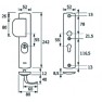 AXA Curve veiligheidsbeslag duwer/kruk PC55 RS (rechthoekig) - SKG*** 