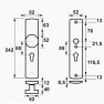 AXA Curve veiligheidsbeslag knop/kruk PC55 (rechthoekig) - SKG***