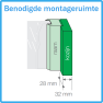 AXA Barrierestang V2 - op de dag - 95 cm - wit - SKG**