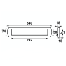 AXA Curve Plus - briefplaat los - deurdikte 38 t/m 54 - zwart