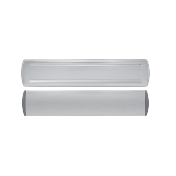 AXA Curve Plus - briefplaat met tochtklep en verbindingsschacht - deurdikte 38 t/m 72 mm - aluminium geslepen F1