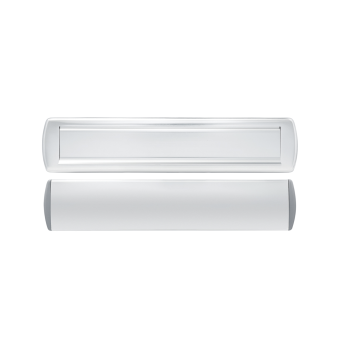 AXA Curve Plus - briefplaat met tochtklep en verbindingsschacht - deurdikte 38 t/m 72 mm - aluminium geanodiseerd F1