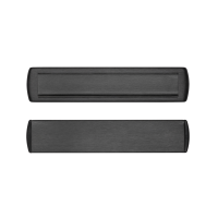 AXA Curve Plus - briefplaat met tochtklep en verbindingsschacht - deurdikte 38 t/m 72 mm - zwart
