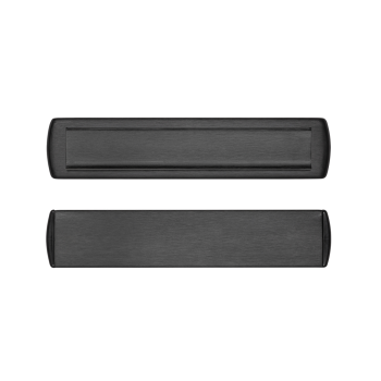AXA Curve Plus - briefplaat met tochtklep en verbindingsschacht - deurdikte 38 t/m 72 mm - zwart AXA Curve Plus - briefplaat met tochtklep en verbindingsschacht - deurdikte 38 t/m 72 mm - zwart