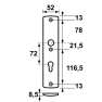 AXA Curve veiligheidsbeslag los binnenschild F1 PC72