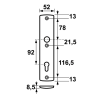 AXA Curve veiligheidsbeslag los binnenschild F1 PC92