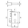 Mauer 1535 dag- en nacht cilinderslot - DR. 1+3 - doornmaat 50 PC 55 - voorplaat afgerond wit