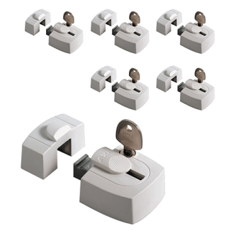 AXA 3015 Oplegslot wit (gelijkliggend) (6x) - SKG*