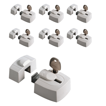 AXA 3015 Oplegslot wit (gelijkliggend) (7x) - SKG*