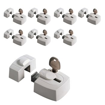 AXA 3015 Oplegslot wit (gelijkliggend) (8x) - SKG*