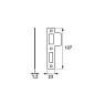 Sluitplaat AXA 7410 t.b.v. insteekslot 7415 - DR. 2+4 - Rechthoekig - RVS