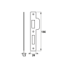 Sluitplaat AXA 7420 t.b.v. insteekslot 7420 of 7425 - PC 72 - DR. 1+3 - Rechthoekig - RVS