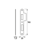 Sluitplaat AXA 7425 t.b.v. insteekslot 7420 of 7425 - PC 72 - DR. 2+4 - Afgerond - RVS