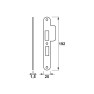 Sluitplaat AXA 7425 t.b.v. insteekslot 7420 of 7425 - PC 55 - DR. 1+3 - Afgerond - RVS
