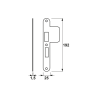Sluitplaat AXA 7425 t.b.v. insteekslot 7420 of 7425 - PC 55 - DR. 2+4 - Afgerond (verlengde lip) - RVS