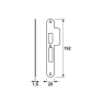 Sluitplaat AXA 7426 t.b.v. insteekslot 7421 of 7426 - PC 55 - DR. 2+4 - Afgerond - RVS