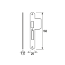 Sluitplaat AXA 7426 t.b.v. insteekslot 7421 of 7426 - PC 55 - DR. 1+3 - Afgerond (verlengde lip) - RVS