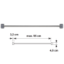 AXA Barrierestang V2 - op de dag - 95 cm - wit - SKG**