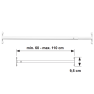 AXA Barrierestang V3-Uni - in de dag - 110 cm - wit - SKG**