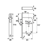 AXA 7155 loopslot - DR. 2+4 - doornmaat 50 - voorplaat afgerond wit
