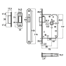 AXA 7159 magnetisch loopslot - DR. 2+4 - doornmaat 50 - voorplaat afgerond RVS