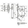 AXA 7169 magnetisch toilet- en badkamerslot - DR. 1+3 - doornmaat 50 PC 63 - voorplaat afgerond RVS