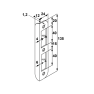 Hoeksluitplaat AXA 7135 t.b.v. dag- en nachtslot - DR. 2+4 - Staal	