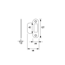 Sluitplaat AXA 7155 - RVS - afgerond - t.b.v. loopslot